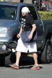 *EXCLUSIVE* Slender Mila Kunis and Ashton Kutcher take Wyatt out for a Fun Sunday