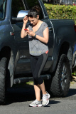*EXCLUSIVE* Slender Mila Kunis and Ashton Kutcher take Wyatt out for a Fun Sunday