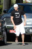 *EXCLUSIVE* Slender Mila Kunis and Ashton Kutcher take Wyatt out for a Fun Sunday