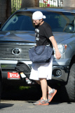 *EXCLUSIVE* Slender Mila Kunis and Ashton Kutcher take Wyatt out for a Fun Sunday