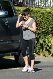 *EXCLUSIVE* Slender Mila Kunis and Ashton Kutcher take Wyatt out for a Fun Sunday