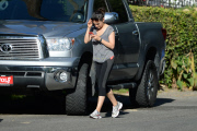 *EXCLUSIVE* Slender Mila Kunis and Ashton Kutcher take Wyatt out for a Fun Sunday