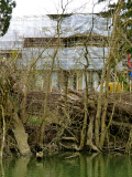 Builders ordered to remove new fencing at home of George Clooney and Amal Alamuddin in Sonning-on-Thames, Berkshire, Britain - 30 Mar 2015