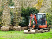Builders ordered to remove new fencing at home of George Clooney and Amal Alamuddin in Sonning-on-Thames, Berkshire, Britain - 30 Mar 2015