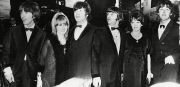 The Beatles With Ringo Starr''s Wife Maureen And John Lennon''s Wife Cynthia Arrive At The Premiere Of Their New Film ''help!''. Paul Mccartney George Harrison (died November 29 2001)