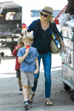 Julie Bowen and her trio of boys enjoy a frozen treat
