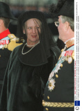 DUKE & DUCHESS OF GLOUCESTER AT THE FUNERAL OF QUEEN INGRID OF DENMARK ( THE QUEEN MOTHER ) , ROSKILDE , DENMARK