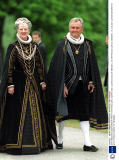 25TH WEDDING ANNIVERSARY PARTY FOR KING CARL GUSTAF AND  QUEEN SILVIA OF SWEDEN,  AT GRIPSHOLM CASTLE, SWEDEN - 18 JUN 2001