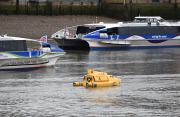 Thunderbird 4 replica heads down River Thames