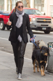 Brooke Shields Walking her Dog in the West Village