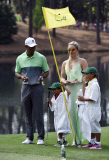 GA: Tiger Woods With His 2 Children And Girlfriend Lindsay Vonn At Par 3 Masters Round
