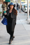Kyle Richards enjoys a carefree stroll through 90210