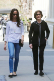 Laura Bush and daughter Barbara Pierce enjoy a Saturday afternoon stroll
