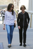 Laura Bush and daughter Barbara Pierce enjoy a Saturday afternoon stroll