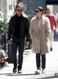 Anne Hathaway and Adam Shulman in Greenwich Village
