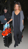 Jessica Alba returns home after a trip to NYC