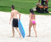**SEMI-EXCLUSIVE** Selena Gomez shows off her figure in a pink bikini in Mexico
