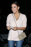 *EXCLUSIVE* Eva Longoria goes casual for dinner at Ago Restaurant