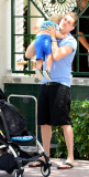 EXC - MICHAEL BUBLE GOES FOR LUNCH WITH HIS SON