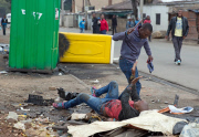 Mozambican national killed in xenophobic attack, Alexandra Township, South Africa - 18 Apr 2015