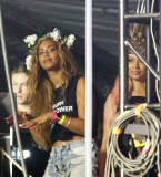 PREMIUM EXCLUSIVE Beyonce and Nicki Minaj watch Drake perform at Coachella 