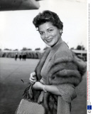 Lys Assia Swiss Singer Who Won The First Eurovision Song Contest In 1956 Arriving At London Heathrow Airport. 