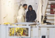 Migrant boat capsizes in the Mediterranean, Sicily, Italy - 21 Apr 2015