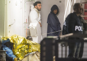 Migrant boat capsizes in the Mediterranean, Sicily, Italy - 21 Apr 2015