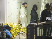 Migrant boat capsizes in the Mediterranean, Sicily, Italy - 21 Apr 2015