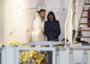 Migrant boat capsizes in the Mediterranean, Sicily, Italy - 21 Apr 2015