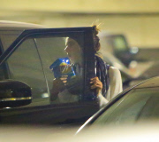 PREMIUM EXCLUSIVE Alessandra Ambrosio munches on greasy chips