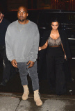 Kim Kardashian and Kanye West out and about, New York, America - 22 Apr 2015