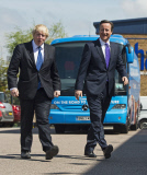 Cameron and Boris Election Campaign in Surbiton, London