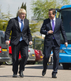 Cameron and Boris Election Campaign in Surbiton, London