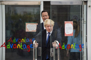 Cameron and Boris Election Campaign in Surbiton, London