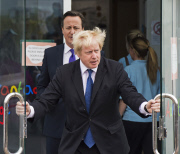 Cameron and Boris Election Campaign in Surbiton, London