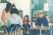 Kendall Jenner and Hailey Baldwin make cakes with Justin Bieber and his sis Jazmyn