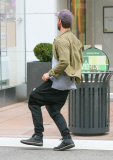 *EXCLUSIVE* Newly single Patrick Schwarzenegger runs from the cameras