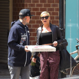 Pink and Carey Hart grab a pizza with little Willow in Tribeca