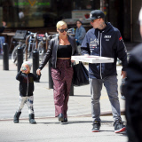 Pink and Carey Hart grab a pizza with little Willow in Tribeca