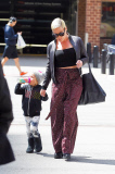 Pink and Carey Hart grab a pizza with little Willow in Tribeca