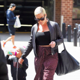 Pink and Carey Hart grab a pizza with little Willow in Tribeca