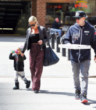 Pink and Carey Hart grab a pizza with little Willow in Tribeca