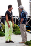 Zac Efron flexes his muscles to Robert De Niro on "Dirty Grandpa"
