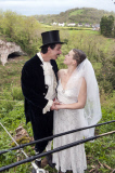 Rehearsal for the UK's first tightrope wedding, Wookey Hole, Wells, Britain - 27 Apr 2015