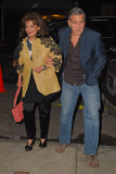 George Clooney joins his in-laws and wife Amal for dinner