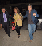 George Clooney joins his in-laws and wife Amal for dinner