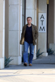 *EXCLUSIVE* Christoph Waltz is deep in thought as he strolls to the ocean