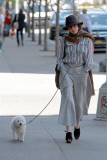 Parker Posey in Soho with Dog Gracie