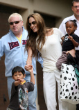 Angelina Drops the Kids Off at School
